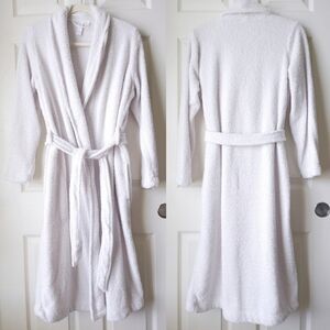 LIKE NEW Stars Above White Thick Long Sweater Robe With Pockets